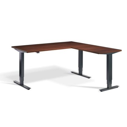 Lavoro Design Advance Corner Adjustable Desk, Woodgrain Top