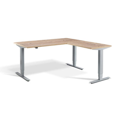 Lavoro Design Advance Corner Adjustable Desk, Woodgrain Top