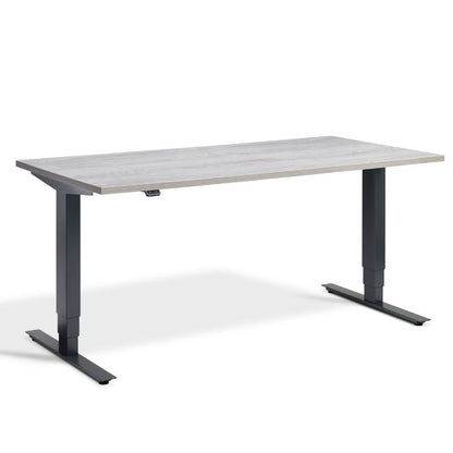 Lavoro Design Advance Adjustable Desk, Anthracite Frame, Woodgrain Top