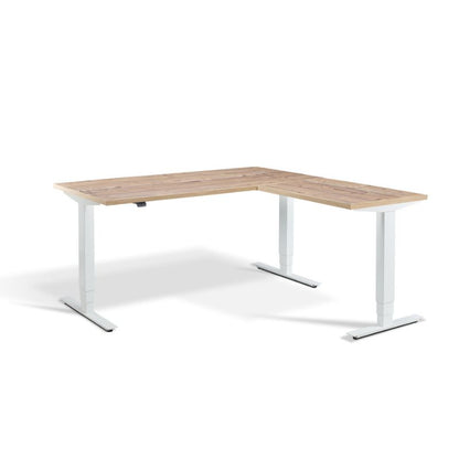 Lavoro Design Advance Corner Adjustable Desk, Woodgrain Top