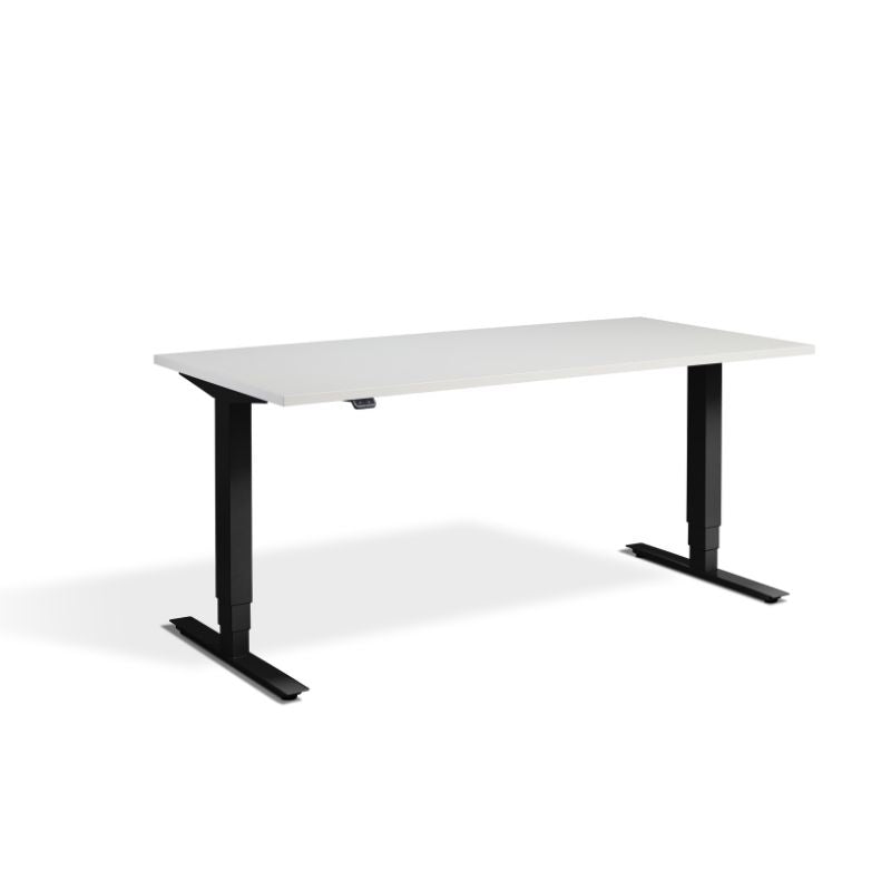 Lavoro Design Advance Adjustable Desk, Black Frame, Solid Top