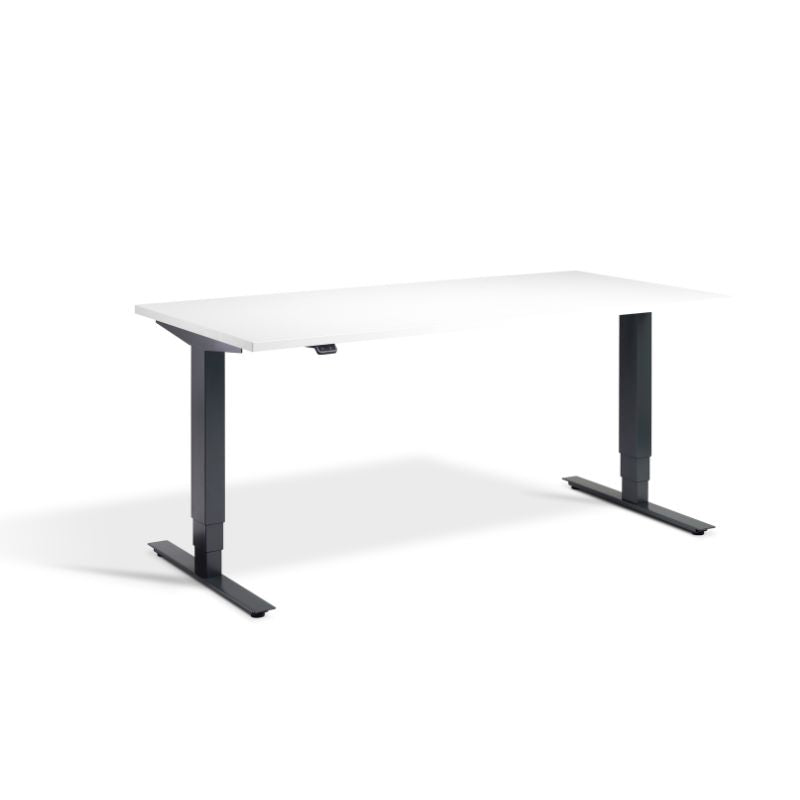 Lavoro Design Advance Adjustable Desk, Anthracite Frame, Solid Top