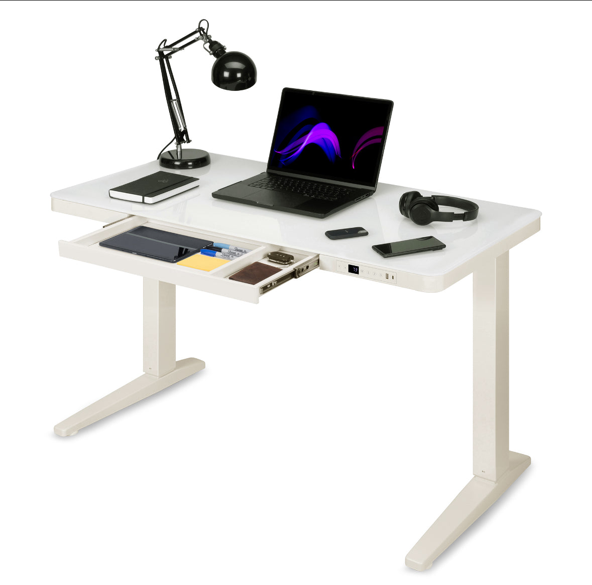 E-Max Desk Height Adjustable (Glass Top)