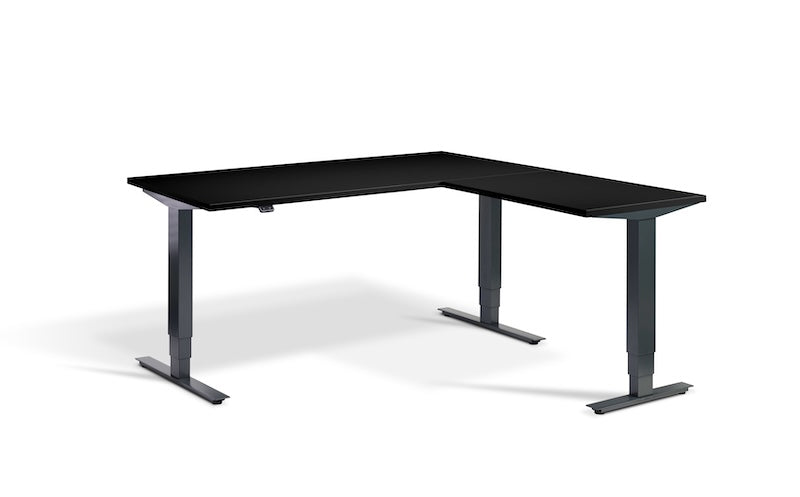 Lavoro Design Advance Corner Adjustable Desk, Solid Top