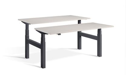 Lavoro Design Duo Adjustable Desk, Anthracite Frame, Solid Top