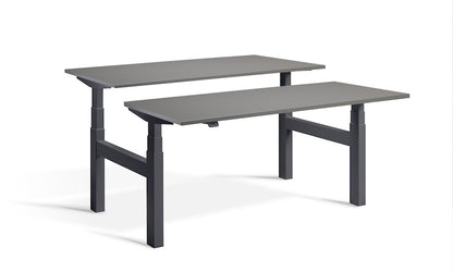 Lavoro Design Duo Adjustable Desk, Anthracite Frame, Solid Top