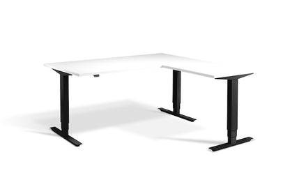 Lavoro Design Advance Corner Adjustable Desk, Solid Top