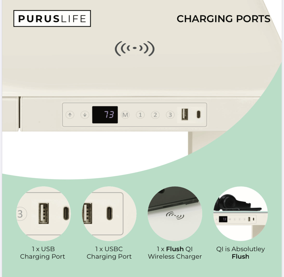 E-Max Desk Height Adjustable (Glass Top)