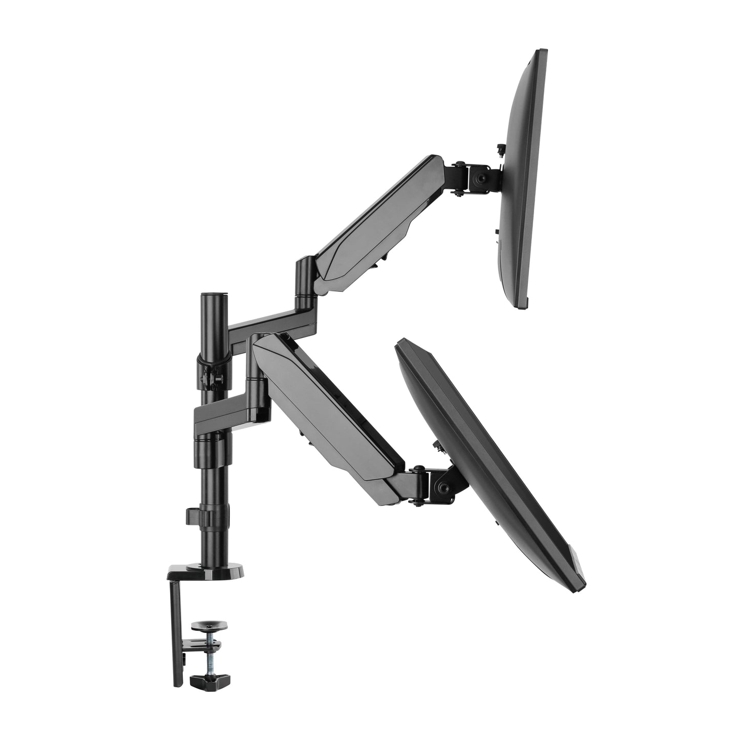ProperAV Desk Monitor Mount 17" - 32" Extra Height Dual Articulated Swing Arm VESA Max 100x100