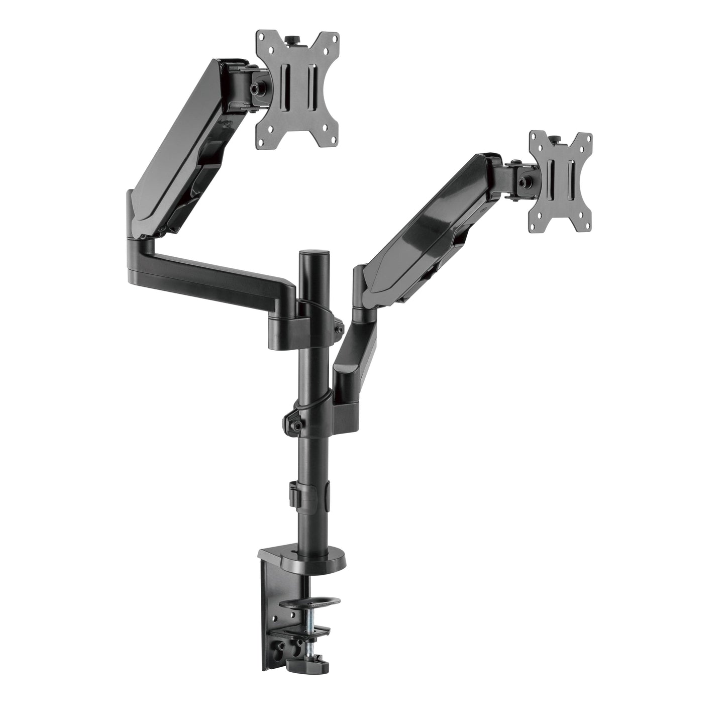 ProperAV Desk Monitor Mount 17" - 32" Extra Height Dual Articulated Swing Arm VESA Max 100x100
