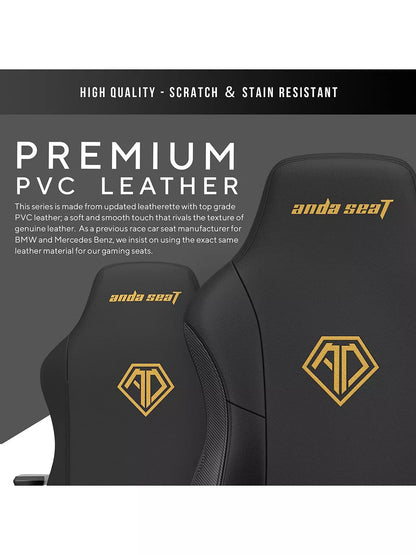 Anda seat Phantom 3 Faux Leather Premium Gaming Chair,  Black