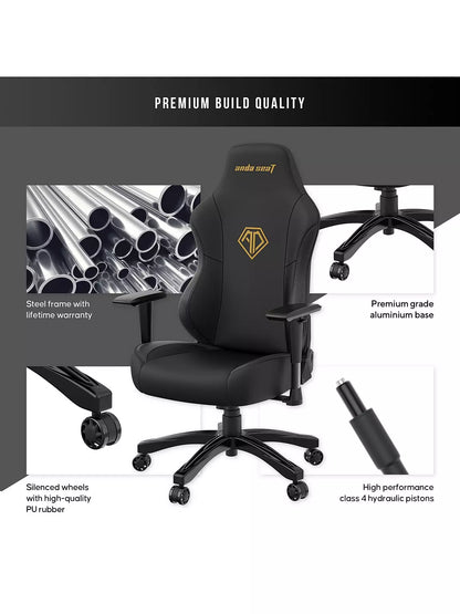 Anda seat Phantom 3 Faux Leather Premium Gaming Chair,  Black
