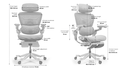 Hinomi H2 Pro Ergonomic Office Chair with Optional Footrest