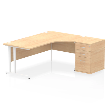 Dynamic Impulse 1800mm Cantilever Right Crescent Desk Workstation