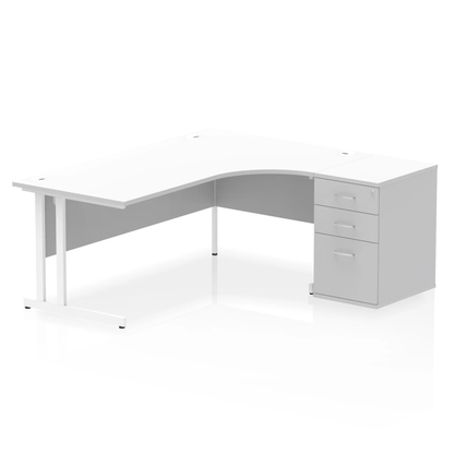 Dynamic Impulse 1800mm Cantilever Right Crescent Desk Workstation