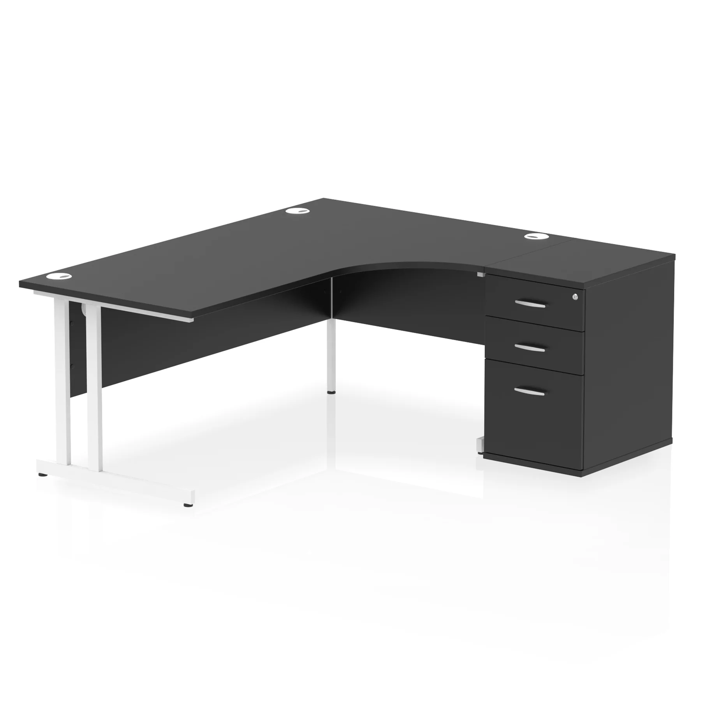 Dynamic Impulse 1800mm Cantilever Right Crescent Desk Workstation