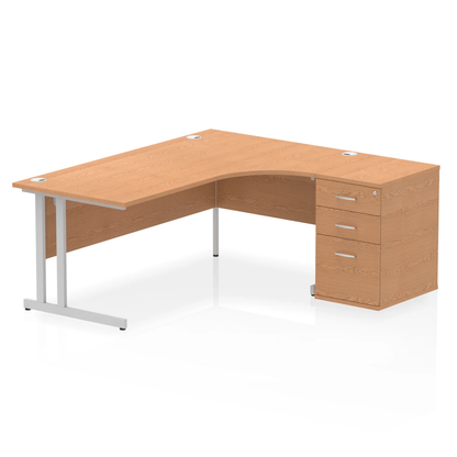 Dynamic Impulse 1800mm Cantilever Right Crescent Desk Workstation