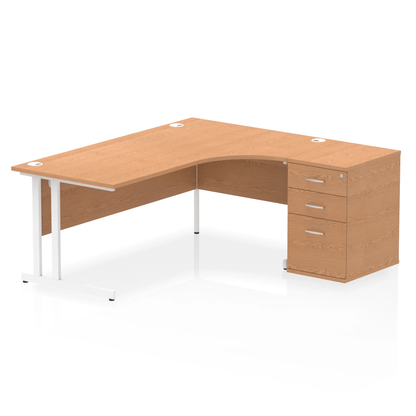 Dynamic Impulse 1800mm Cantilever Right Crescent Desk Workstation