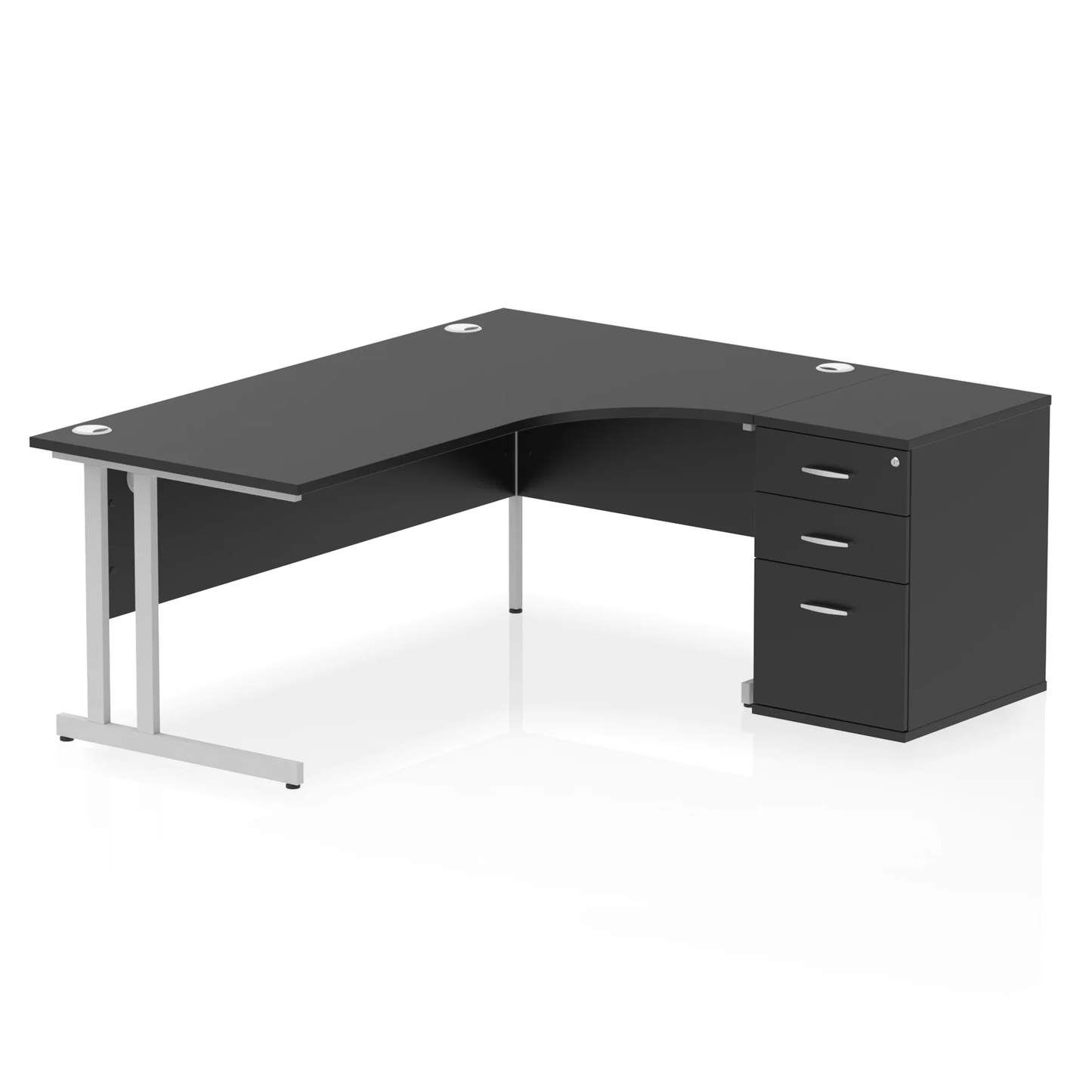 Dynamic Impulse 1800mm Cantilever Right Crescent Desk Workstation