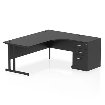 Dynamic Impulse 1800mm Cantilever Right Crescent Desk Workstation