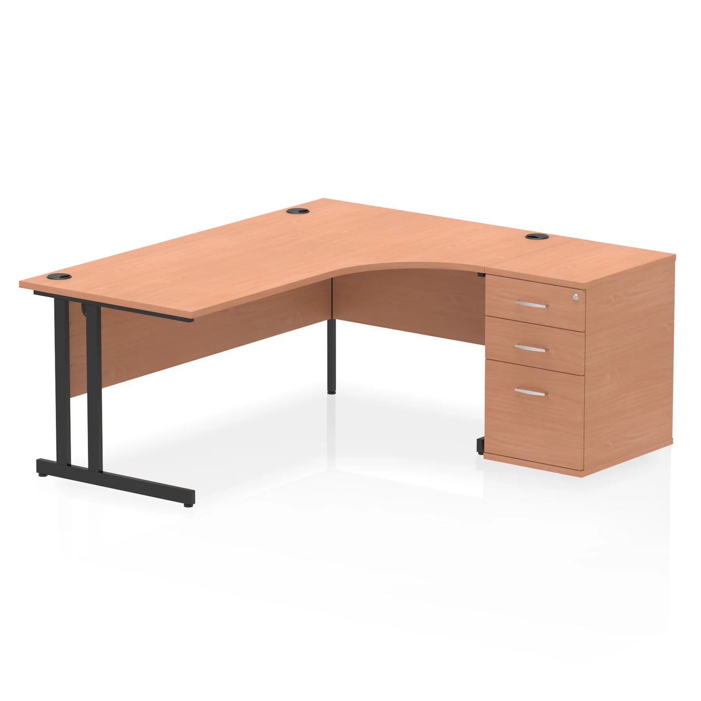 Dynamic Impulse 1800mm Cantilever Right Crescent Desk Workstation