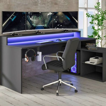 Flair Power W L Shaped Corner Gaming Desk