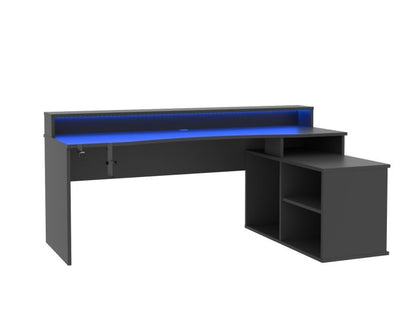 Flair Power W L Shaped Corner Gaming Desk