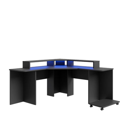 Recoil Quartz LED Corner Computer Gaming Desk